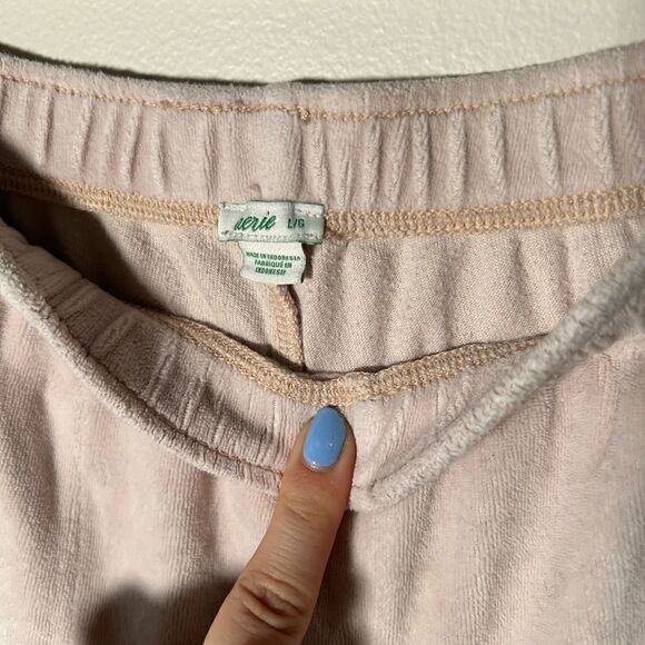 Aerie  tracksuit: ‘real obsessed’ pink velour L - Picture 8 of 8